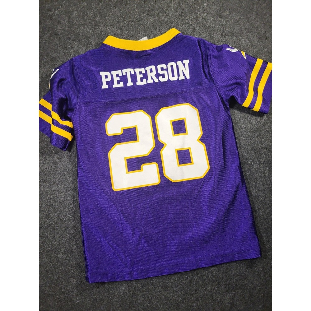Minnesota Vikings #28 Adrian Peterson Jersey Youth XS 4-5 Purple NFL
